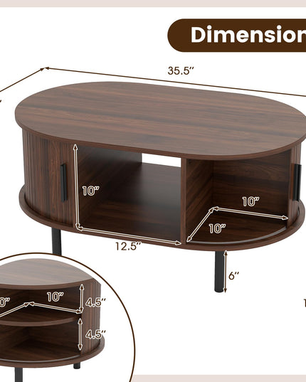 Giantex Oval Coffee Table