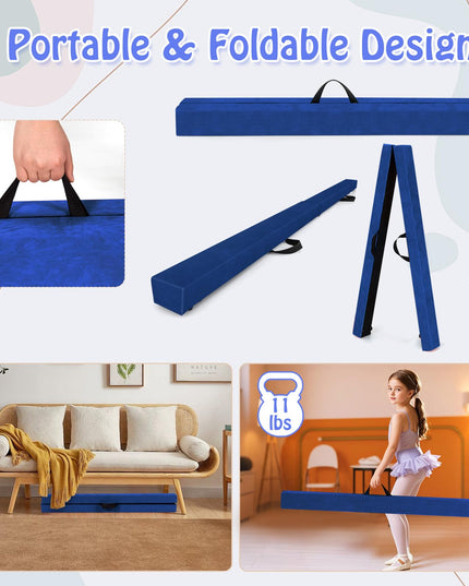 Giantex 9FT Balance Beam Folding Gymnastics Beam