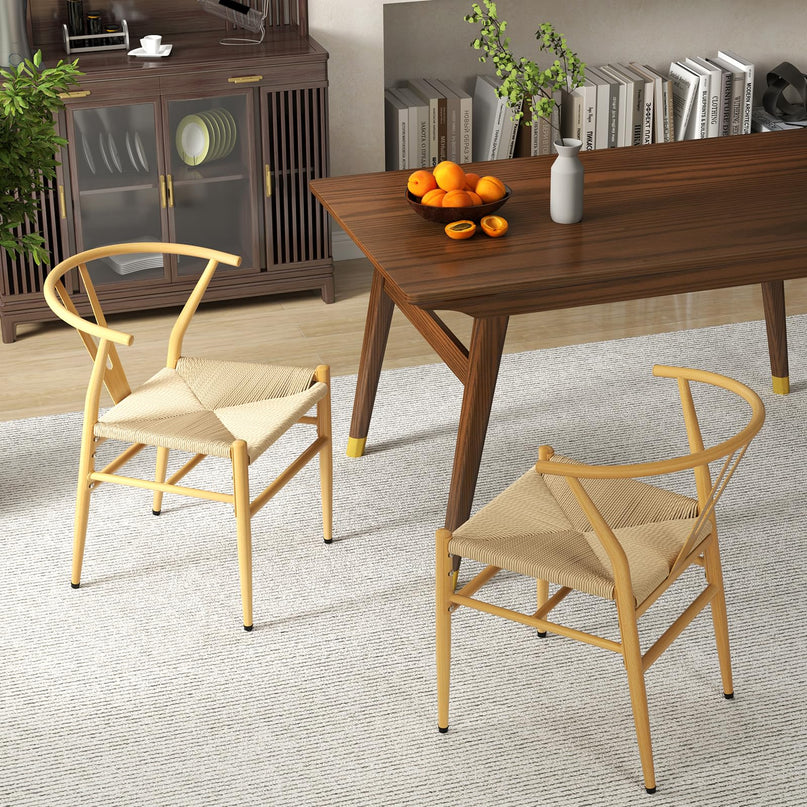 Giantex Metal Dining Chairs Set of 2/4 for Living Room