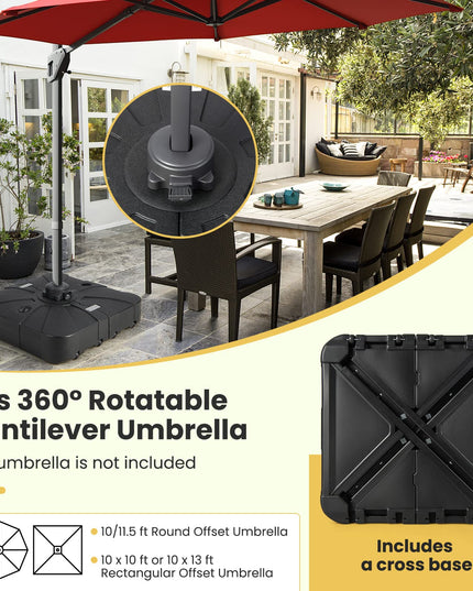 Giantex Cantilever Umbrella Base with Wheels