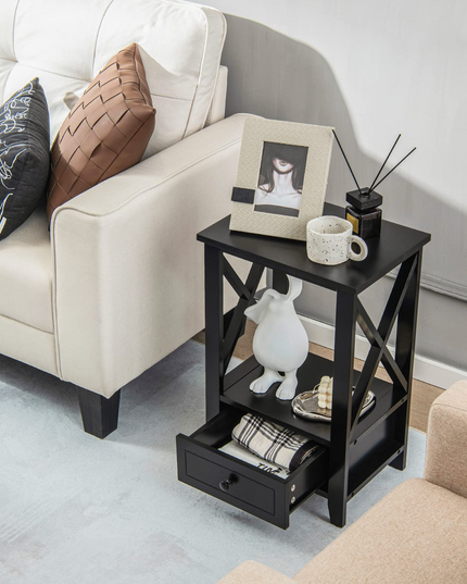 Lot de tables de chevet Giantex Modern X-Design