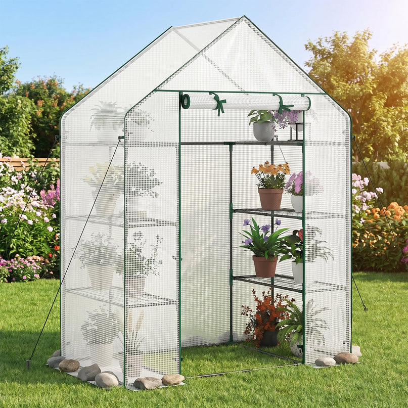 Giantex Portable Plant Garden House Indoor Outdoor Mini Growing House for Herb Flower Succulent