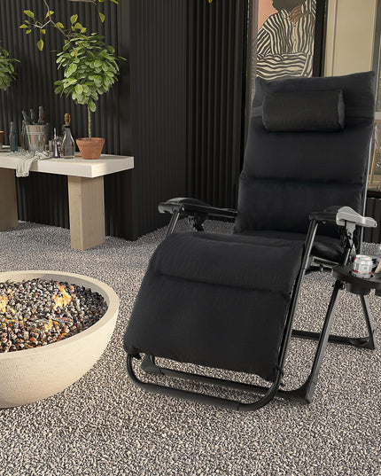 Giantex Zero Gravity Chair with Patio Cushions, Adjustable Folding Reclining Lounge Chair