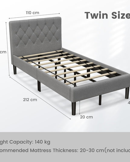Giantex Upholstered Bed Frame