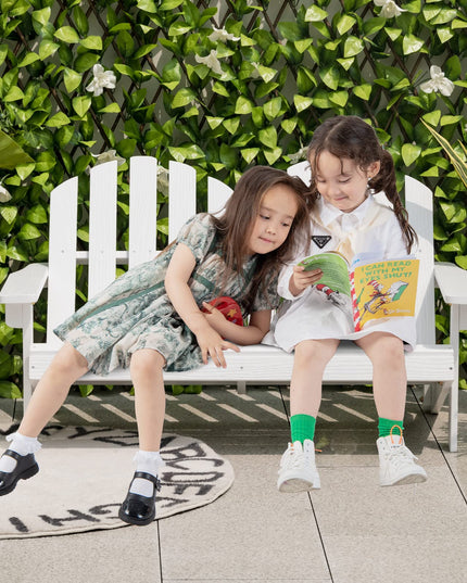 Giantex Kids 2-Seat Adirondack Chair - Fir Wood Double Loveseat with High Backrest, Arm Rest, 300 LBS Weight Capacity