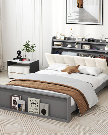 Giantex Full Size Bed Frame with Storage