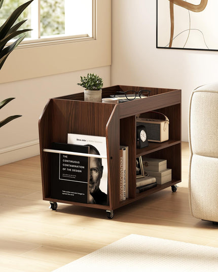 Giantex Rolling End Table with Storage for Study Living Room Bedroom