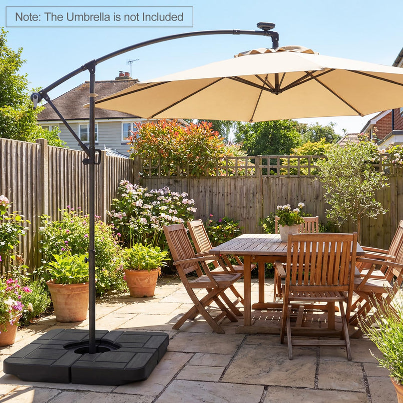 Giantex 4 Piece Fillable Offset Patio Umbrella Base