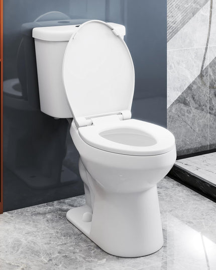 Giantex Two-Piece Elongated Toilet with 17.5" ADA Comfort Height Seat