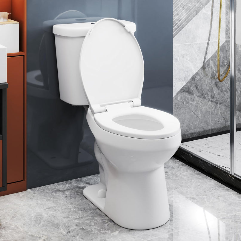 Giantex Two-Piece Elongated Toilet with 17.5" ADA Comfort Height Seat