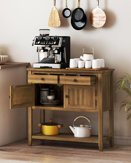 Giantex Buffet Cabinet with Storage Shelf, 2 Drawers