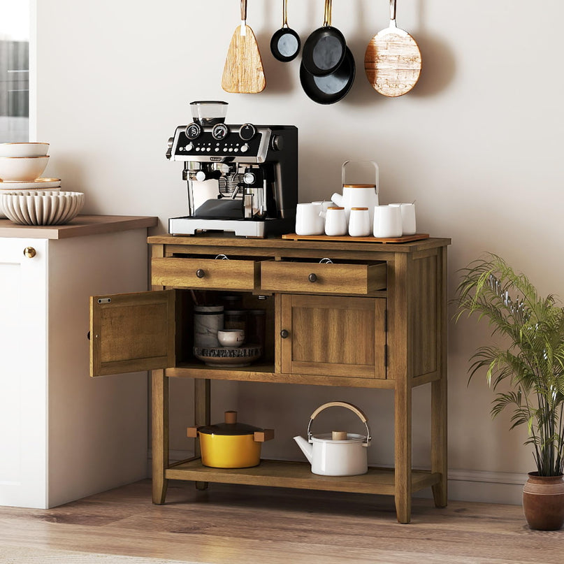 Giantex Buffet Cabinet with Storage Shelf, 2 Drawers