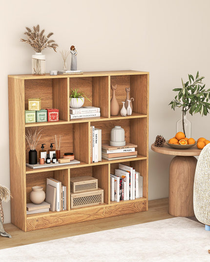 Giantex 8 Cube Bookcase, 4-Tier Freestanding Bookshelf w/ 8 Open Compartments, 2 Anti-Tipping Kits