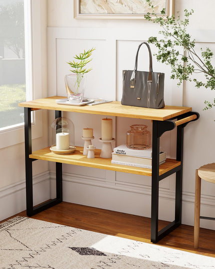 Giantex 2 Tier Bathroom Storage Shelf with Towel Rack