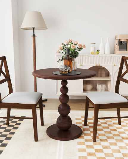 Giantex Wooden Dining Chairs Set of 2/4, Upholstered Kitchen Chairs w/Cross Back & Padded Seat
