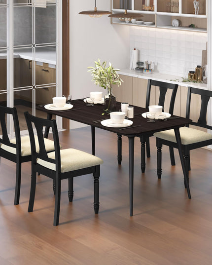 Giantex Wood Dining Chairs Set Farmhouse Dining Room Chair with Cushion Seat, Armless Wooden Dining Side Chairs