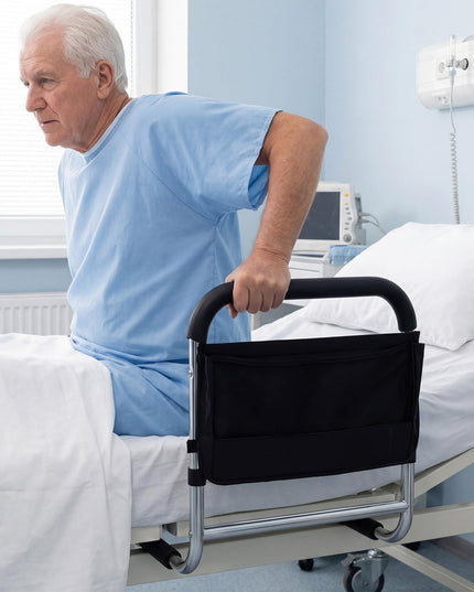 Giantex Elderly Safety Adjustable Height Bed Rail with Storage Pocket