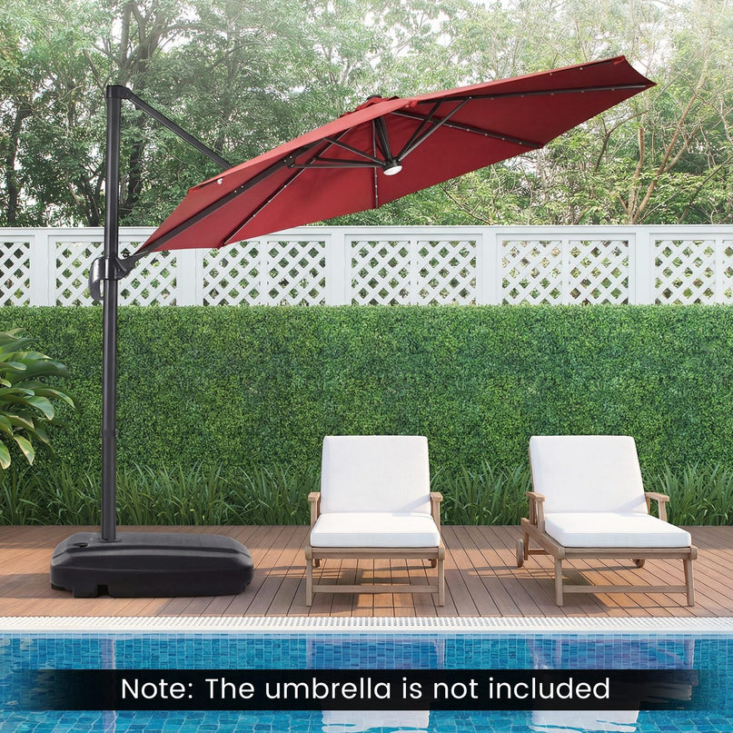 Giantex Fillable Cantilever Umbrella Base with Wheels