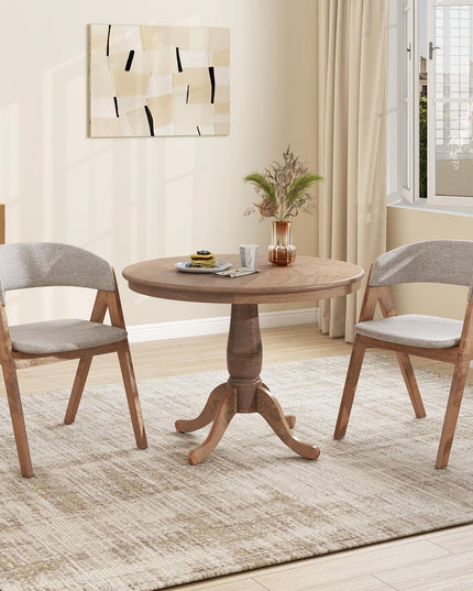 Giantex Wooden Dining Chairs, Modern Padded Kitchen Chairs w/Curved Backrest & Rubber Wood Frame