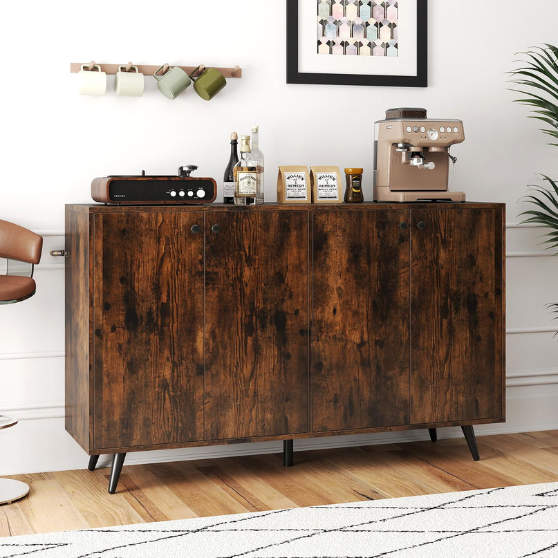 Giantex Buffet Sideboard with 5 Position Adjustable Shelves