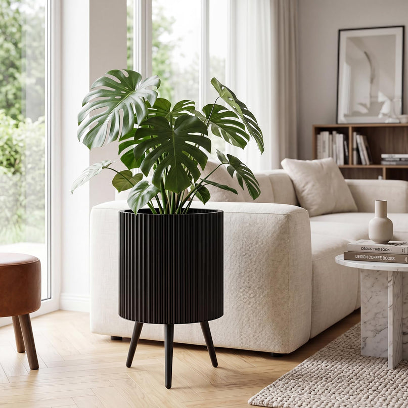 Giantex 14/16/20 Inch Plant Pot with Stand for Living Room