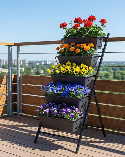 Giantex 5-Tier Vertical Garden Planter w/Drainage System & Removable Tray (1/2)