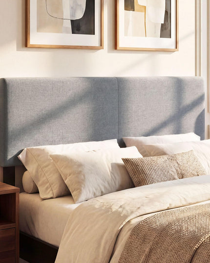 Giantex Linen Upholstered Headboard Queen/Full Size Vertical Quilted Fabric Head Board