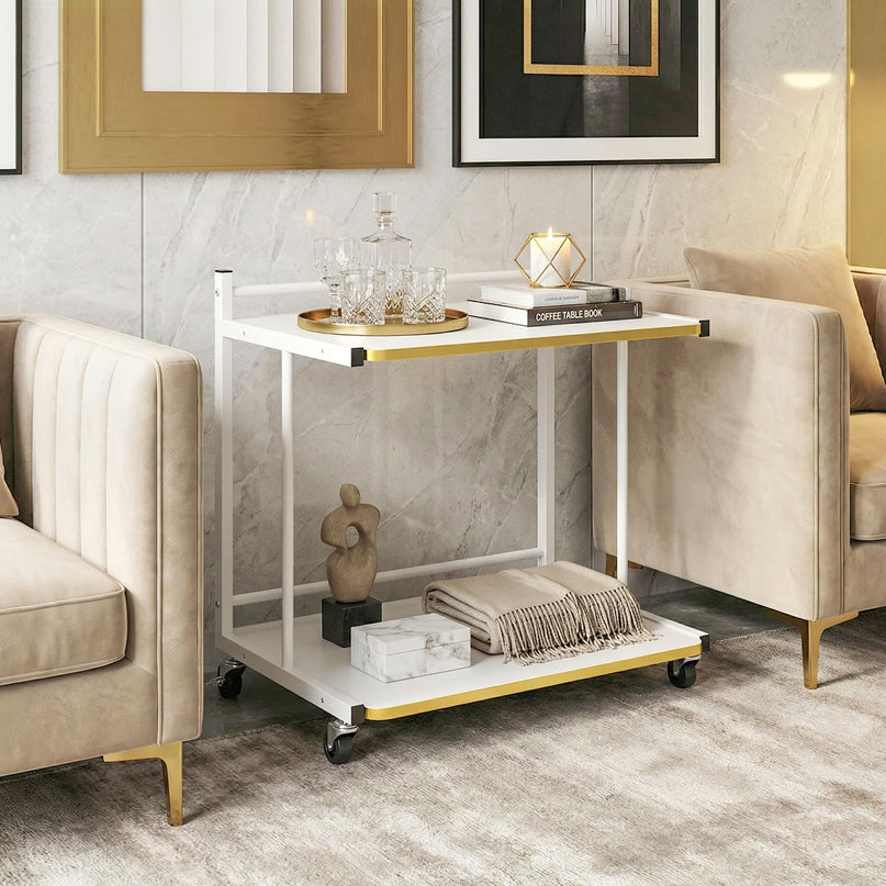 Giantex Mobile C-Shaped End Table for Living Room Bedroom Office