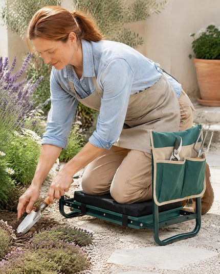GIANTEX 11-Inch Wide Garden Kneeler and Seat | Foldable 2-in-1 Gardening Bench