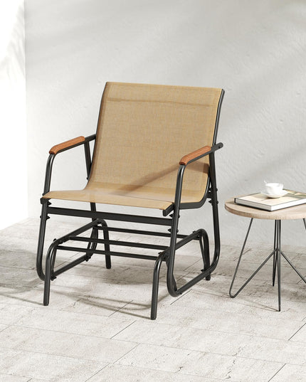 Giantex Swing Rocking Chair with Breathable Fabric Seat