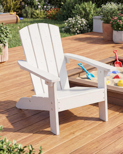 Chaise Adirondack pour enfants Giantex en PEHD – Chaise de jardin toutes saisons pour tout-petits au design ergonomique