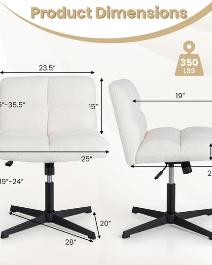 Cross Legged Office Chair - Giantex