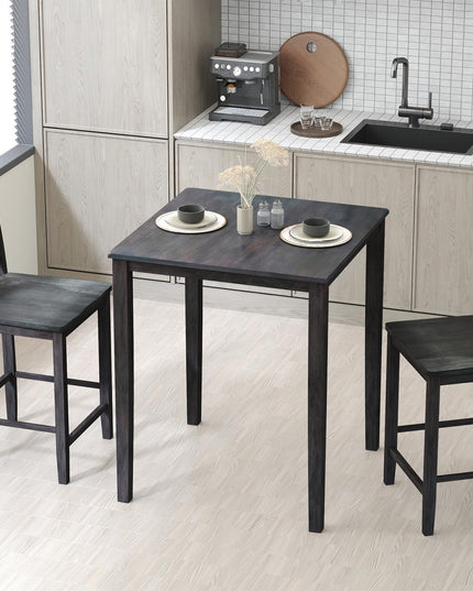 Giantex Square Dining Table with Solid Wood Frame