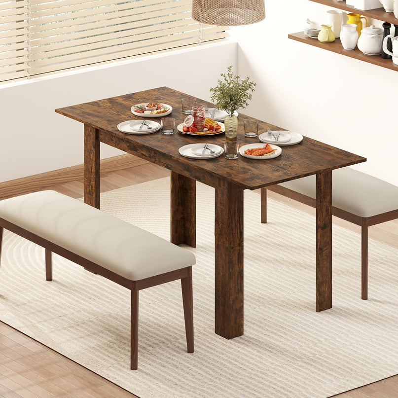Giantex 47"-62" Extendable Dining Room Table for 4-8 Farmhouse Dining Table
