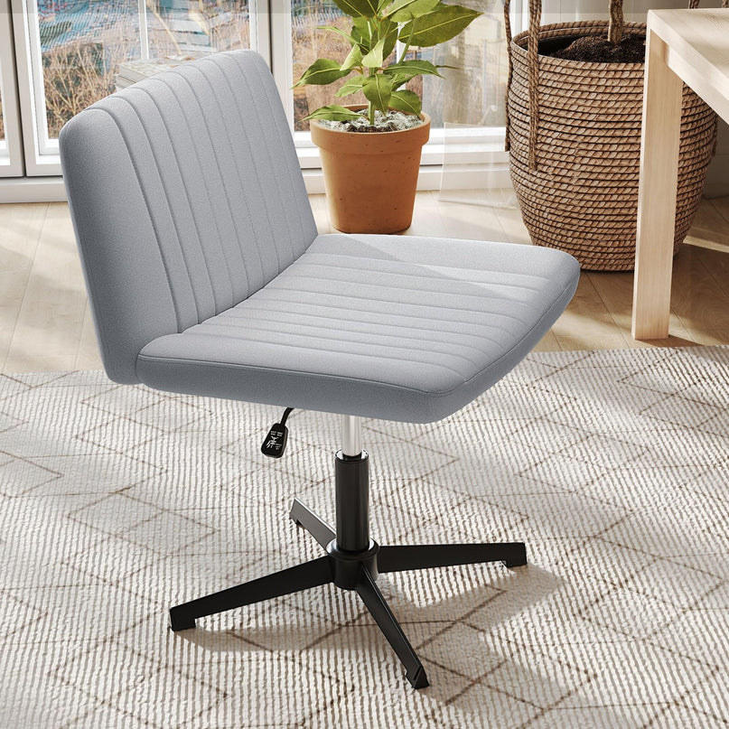 Giantex Armless Cross Legged Office Chair No Wheels for Home