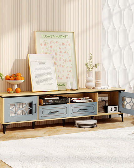 Giantex Wood TV Stand for TVs up to 80" Modern Entertainment Center