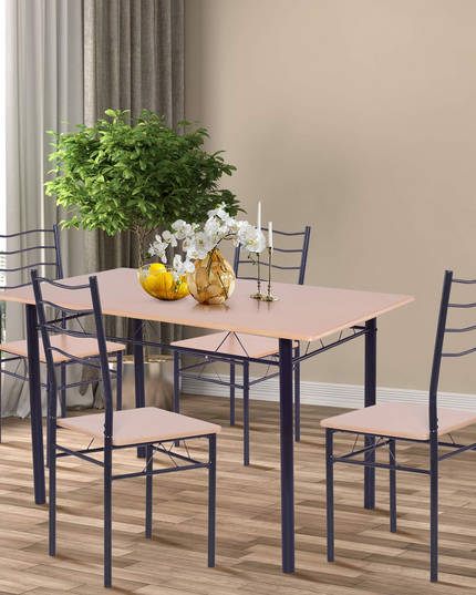 Giantex Modern 5 Piece Dining Table Set for 4 Chair