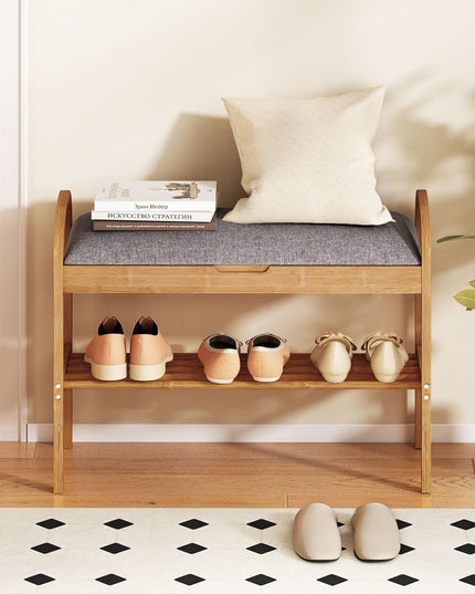 Banc porte-chaussures Giantex avec coussin rembourré pour le salon
