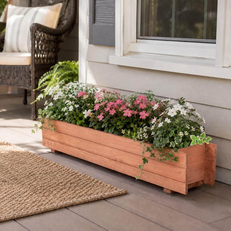 Giantex 36" x 7" x 6.5" Raised Garden Bed for Planting Garden Backyard Patio
