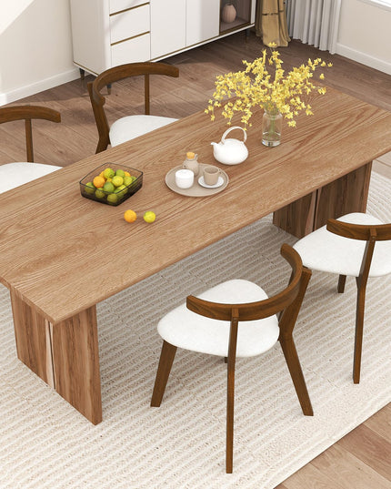 Giantex Wooden Dining Chairs, Farmhouse Hanging Kitchen Chairs w/Rubber Wood Frame