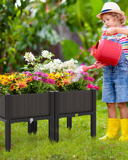 Giantex Raised Garden Bed Elevated Planter Box Kit with Self-Watering System