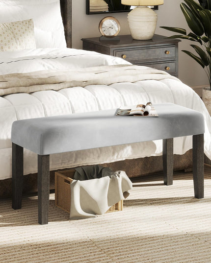 Giantex 42" Upholstered Dining Bench with Velvet Padded Seat