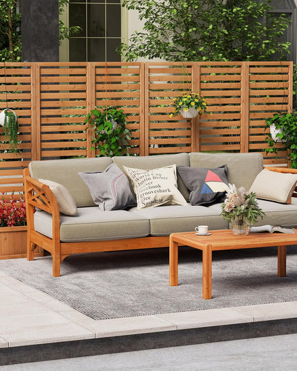 Giantex Outdoor Privacy Screen with Planter Box