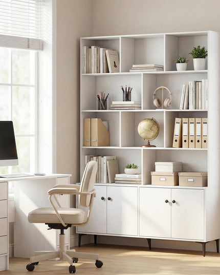 Giantex 68.5" Tall Bookcases and Bookshelves with 2 Doors