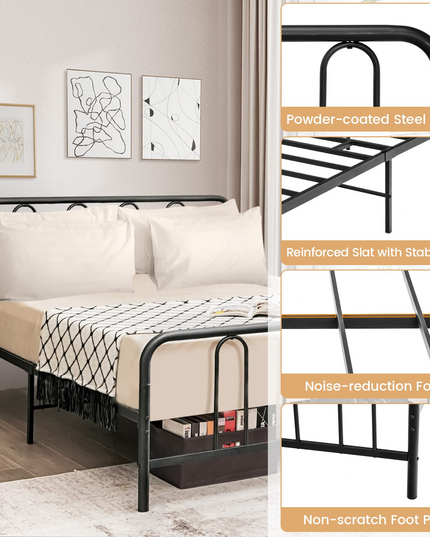 Giantex Full Size Metal Bed Frame, Modern Bed Frame