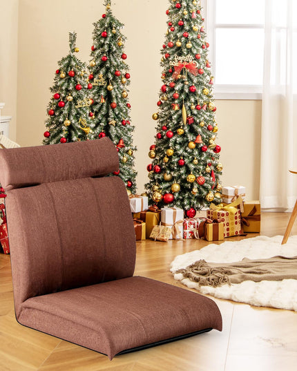 Giantex Floor Chair, Floor Gaming Chair with Back Support, 14-Poistion Adjustable Backrest, 5-Position Adjustable Headrest