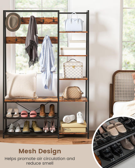 Giantex Coat Rack with Shoe Bench
