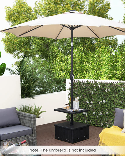 Giantex Outdoor Side Table with Umbrella Stand