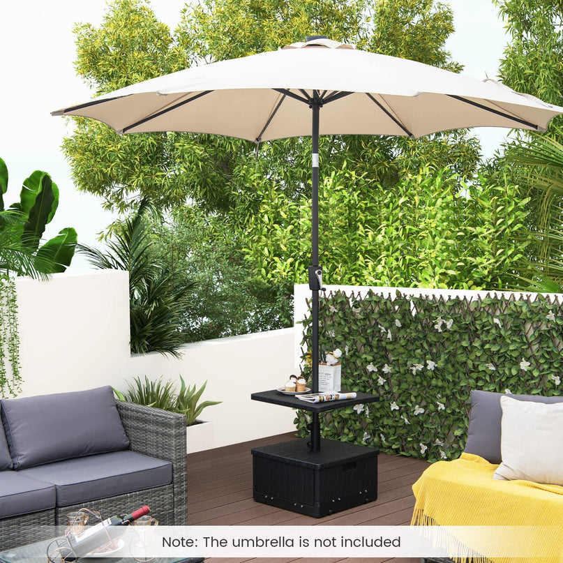 Giantex Outdoor Side Table with Umbrella Stand