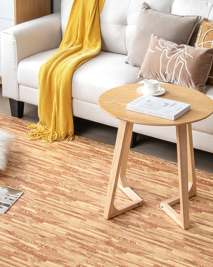 Giantex 100 Sq. Ft Wood Grain Floor Tiles Foam Mat, 25 PCS 24'' x 24'' Puzzle Exercise Mats with Borders